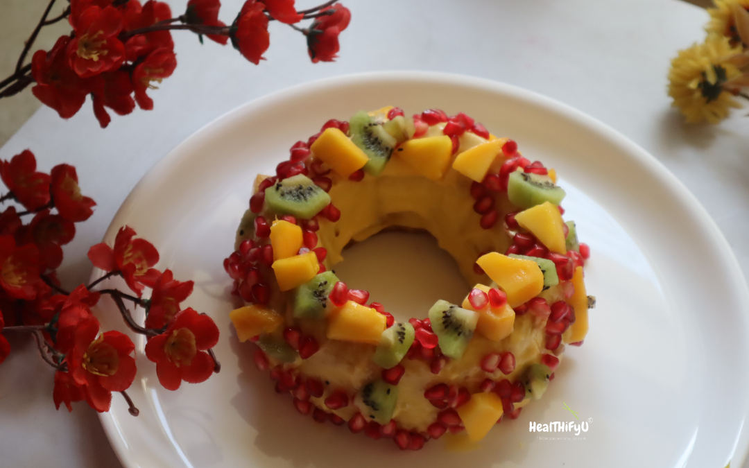 Vegan Mango Bundt Cake with yoghurt frosting