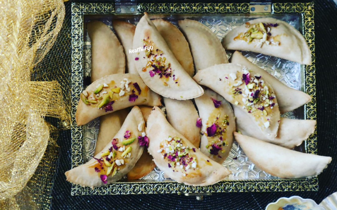 Baked whole wheat Gujiya Recipe