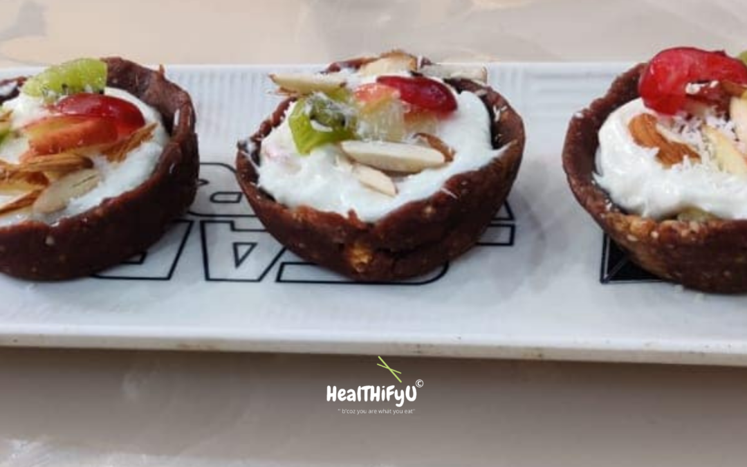 Chocos-Dates Cups with Fruit Yoghurt