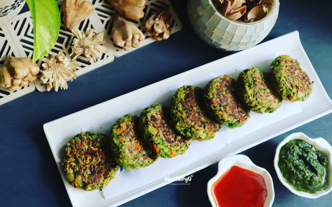 Oats Bran Vegetable Cutlet Low carb H3Hnutrition