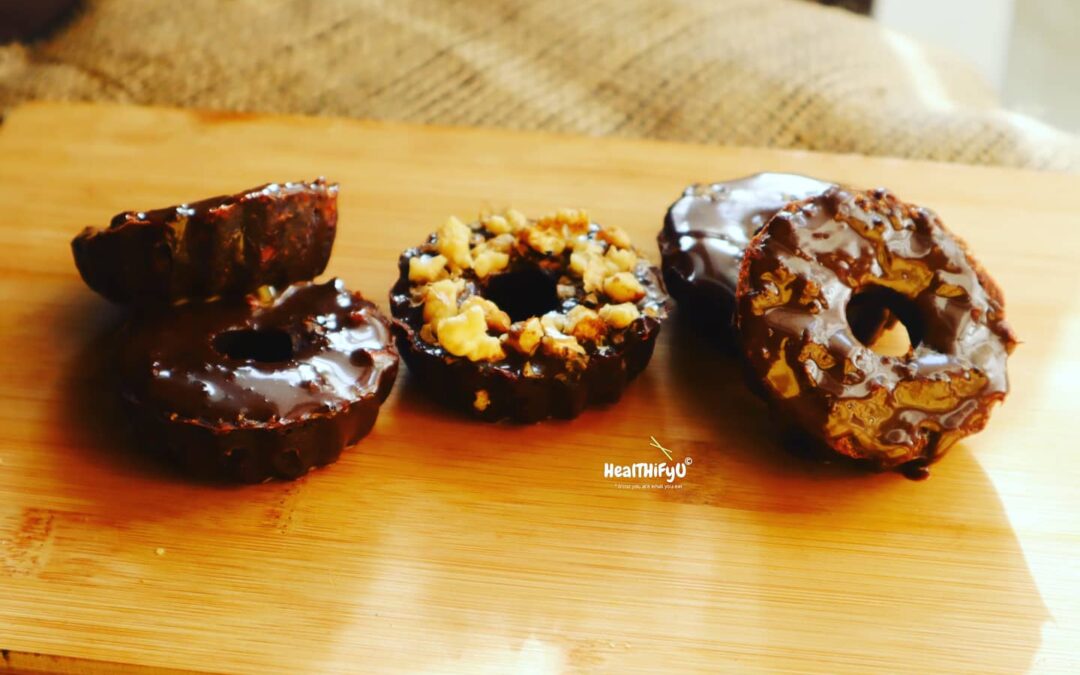 Baked Ragi Chocolate Donuts-  Glutenfree