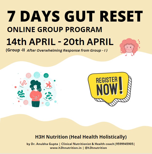 7 DAYS GUT RESET GROUP PROGRAM – Batch II (14th April – 20th April)